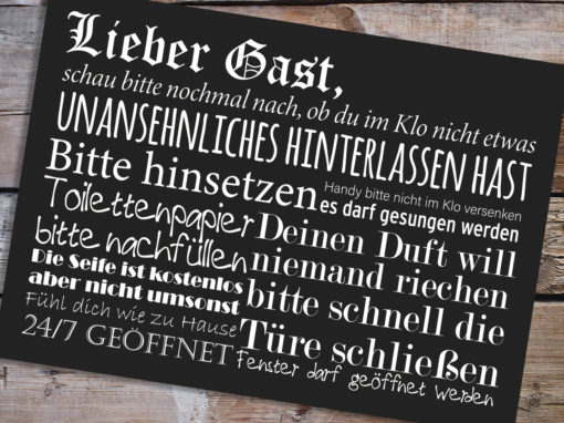 Toilettenschild