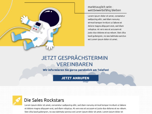 Startseiten Design