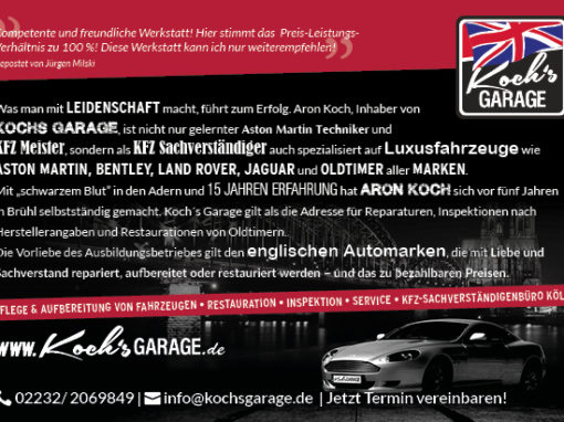 Anzeige Koch´s Garage